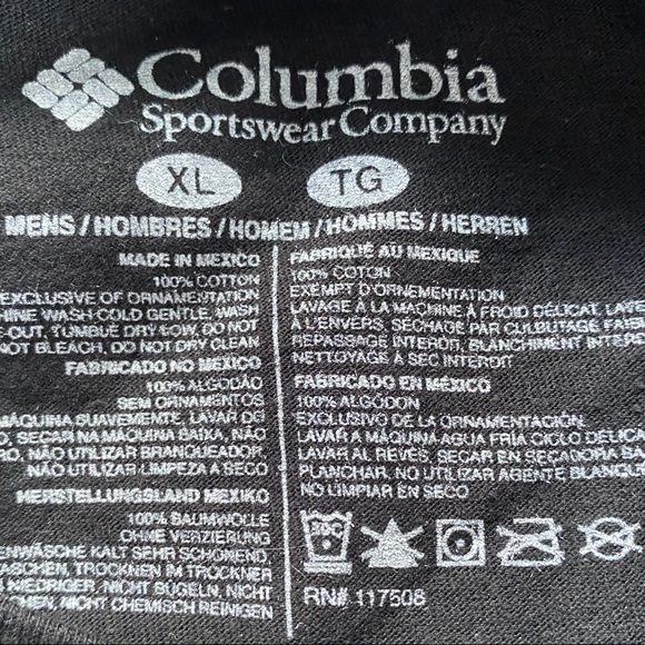 DESIGNED BY COLUMBIA!!!! NWT 100% COTTON LOGO SHORT-SLEEVE SHIRT - Picture 3 of 3